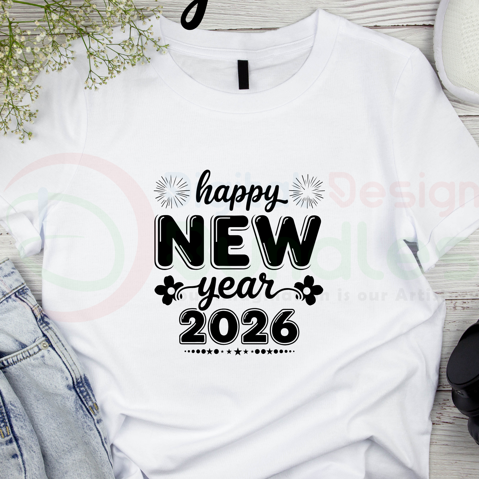 Happy New Year 2026 SVG PNG Bundle