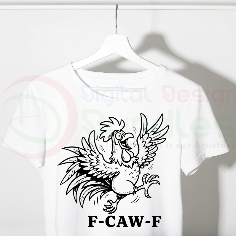 Funny F-Caw-F Chicken SVG Bundle