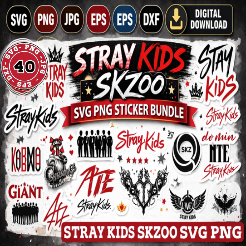 Stray Kids SKZOO Svg Png Bundle