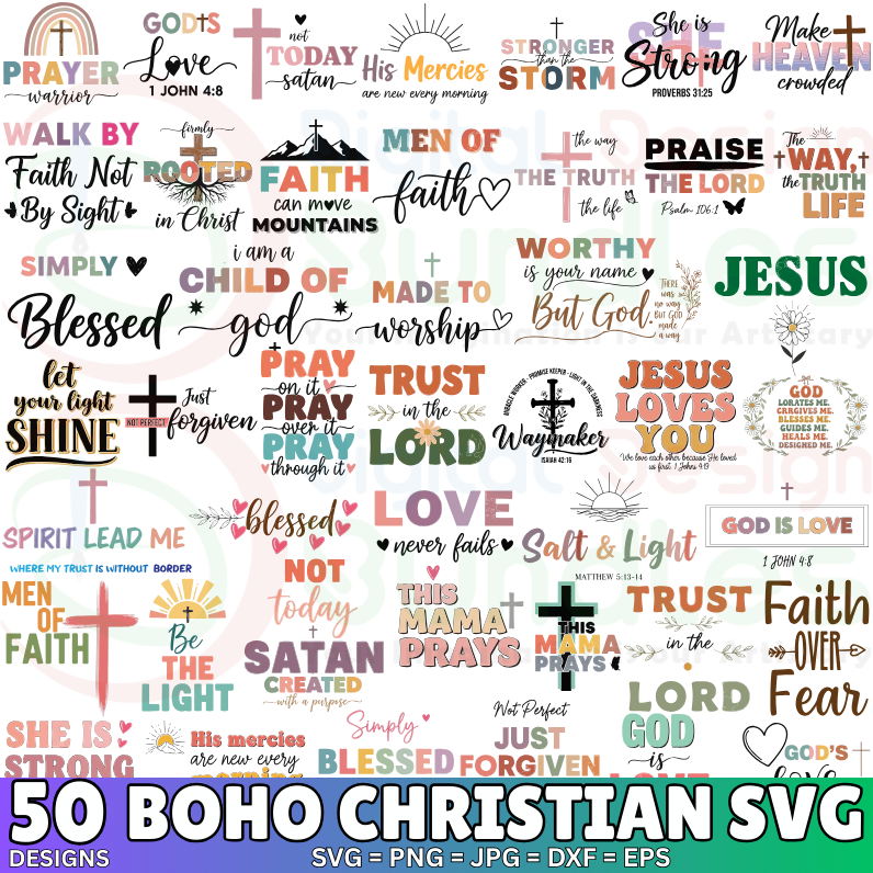 Boho Christian SVG Bundle
