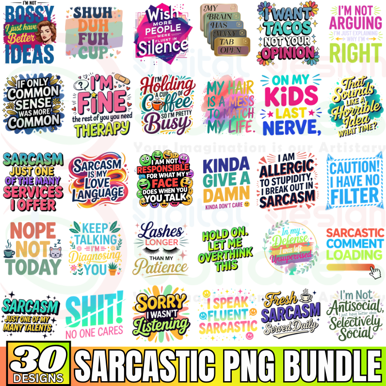 Sarcastic PNG Bundle