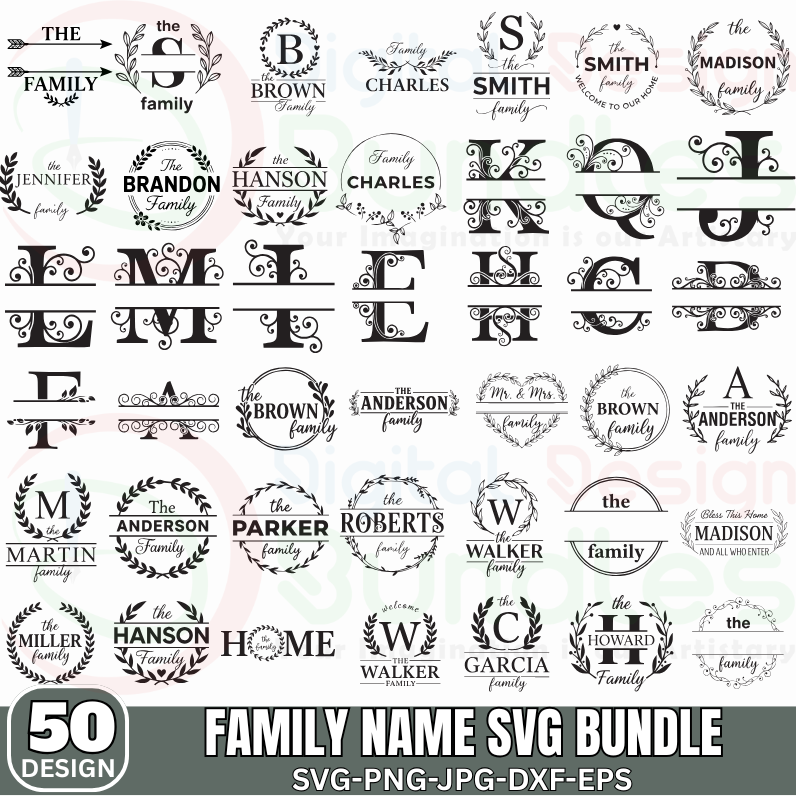 Family Name Svg Bundle
