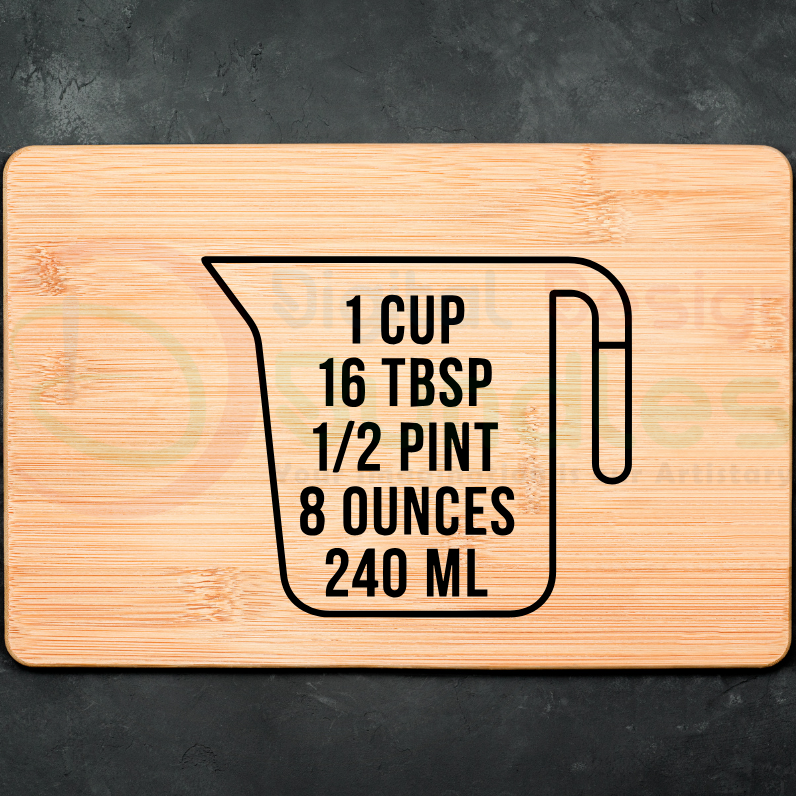 Kitchen Conversion Chart Svg Bundle