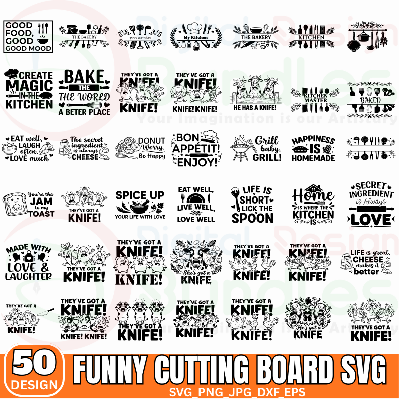 Funny Cutting Board SVG Bundle