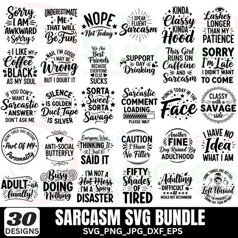 Sarcasm Svg PNG Bundle