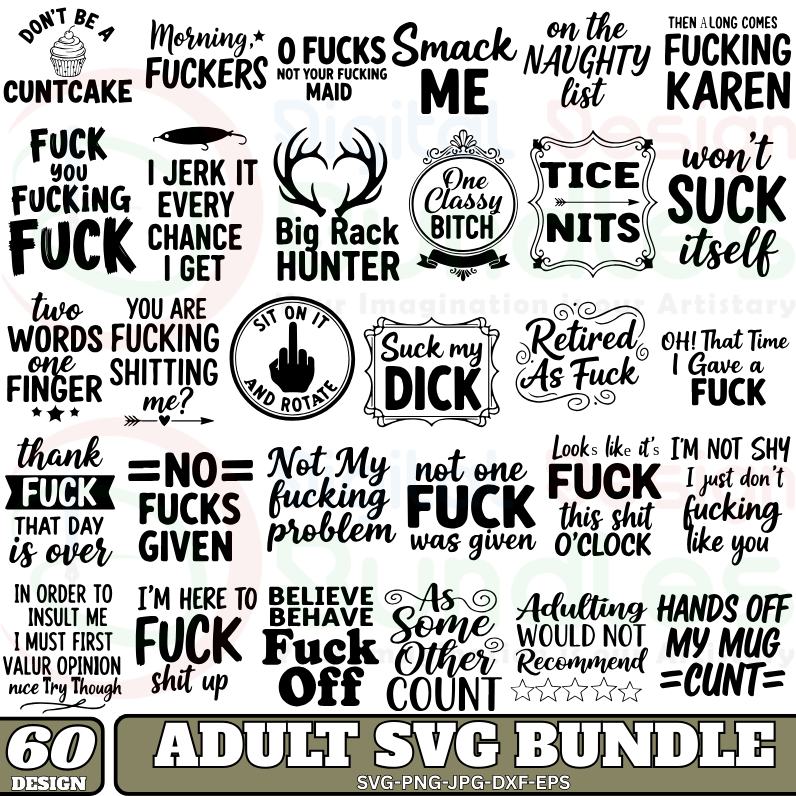 Adult Quotes Svg Png Bundle