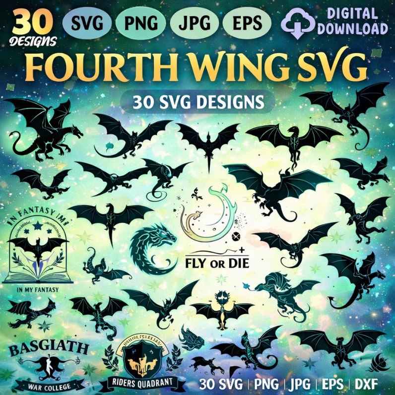 Fourth Wing SVG Bundle