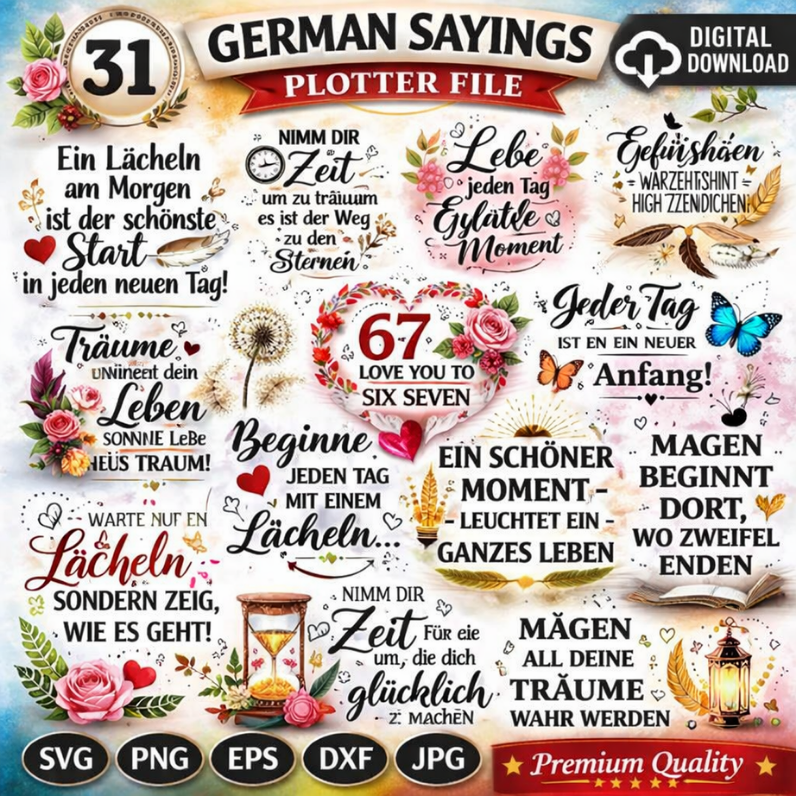 German Quotes SVG Bundle