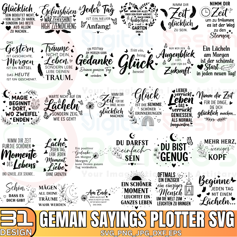 German Quotes SVG Bundle