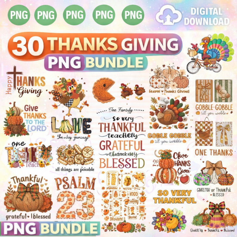 Thanksgiving Png Bundle