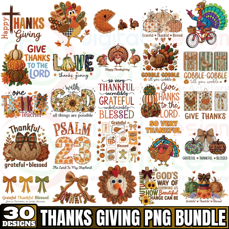 Thanksgiving Png Bundle