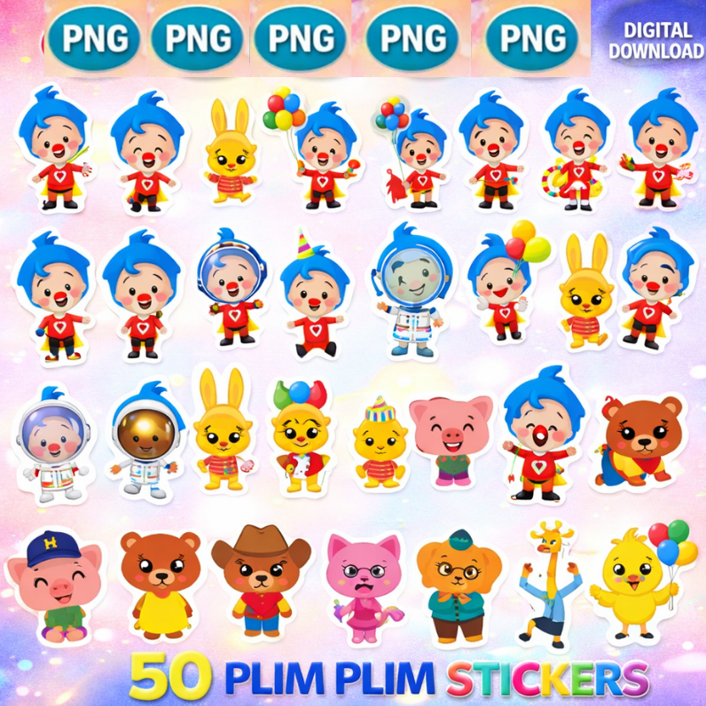 Plim Plim Clipart PNG Bundle