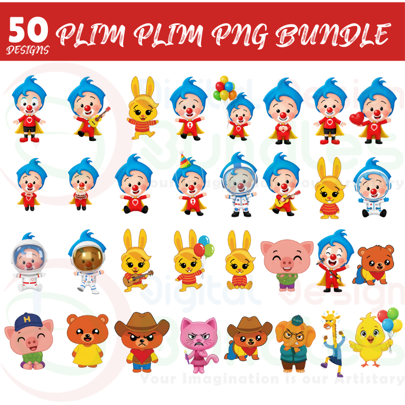 Plim Plim Clipart PNG Bundle