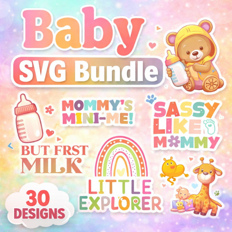 Cute Baby SVG Bundle