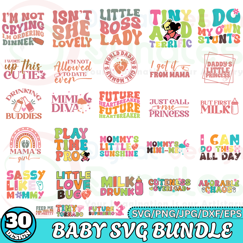 Cute Baby SVG Bundle