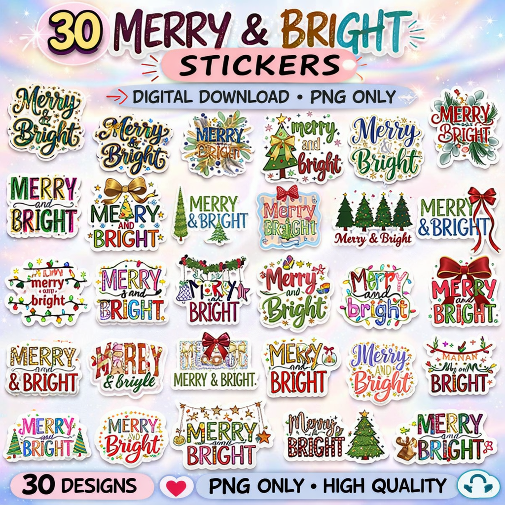 Merry And Bright PNG