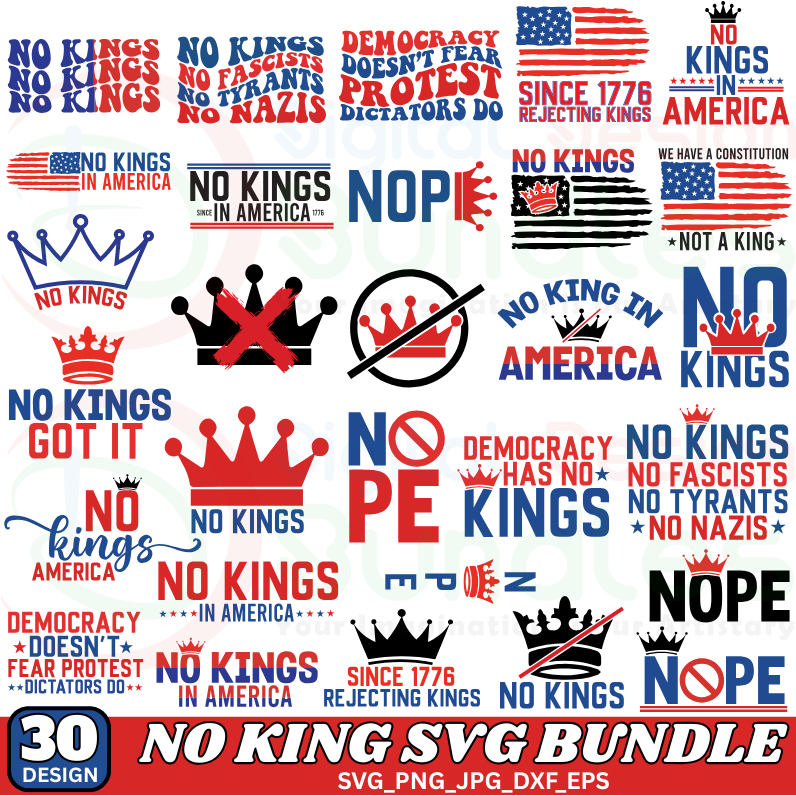 No King Clipart Bundle