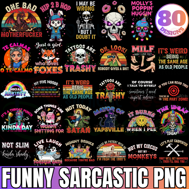 Funny Sarcastic Png Bundle