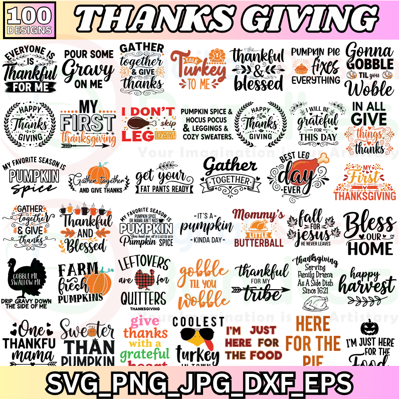 Thanks giving SVG Bundle