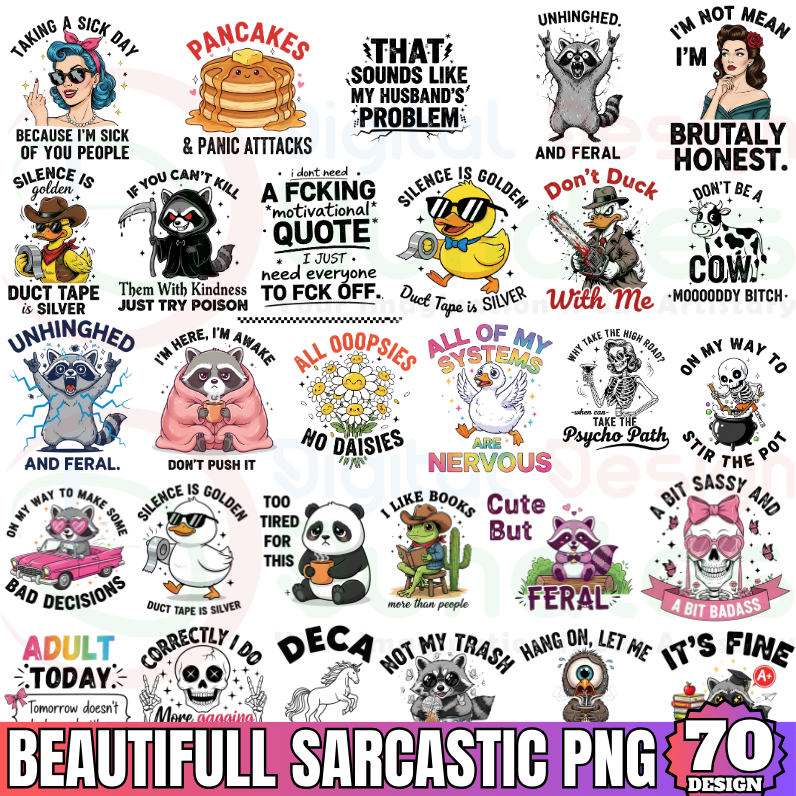 Funny Sarcastic Png Bundle