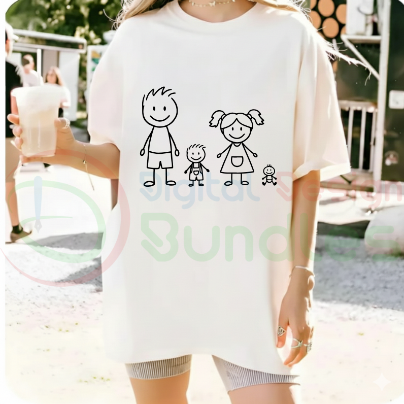 Stick Figure Family SVG Bundle
