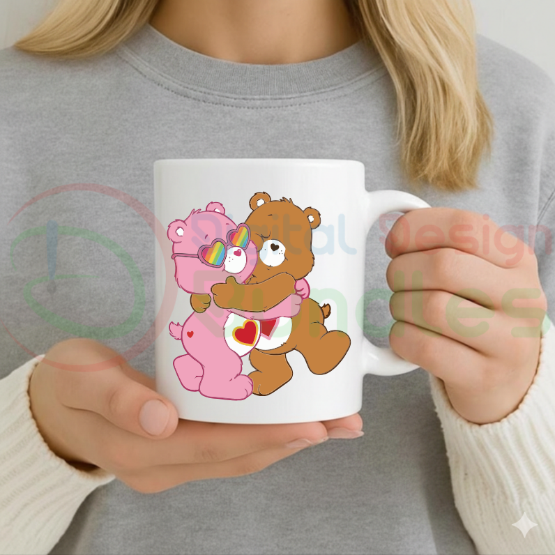 Cute Pastel Rainbow Bear SVG Bundle