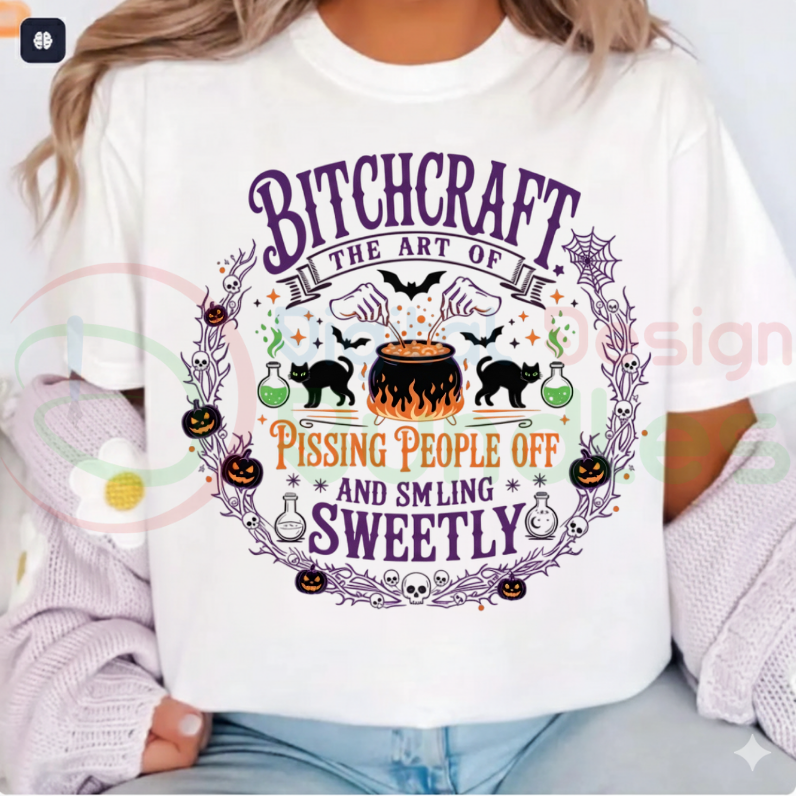 Bitch craft Funny Halloween PNG