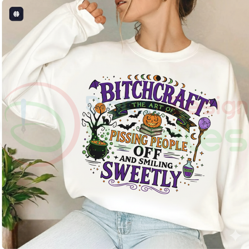 Bitch craft Funny Halloween PNG