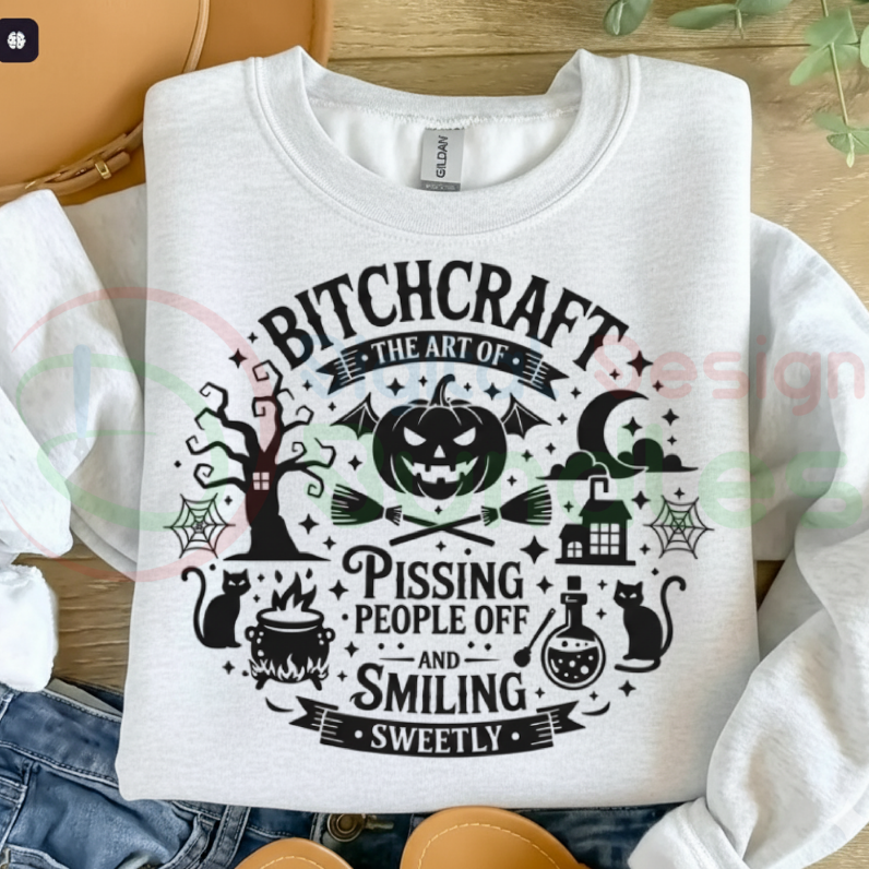 Bitch craft Funny Halloween PNG