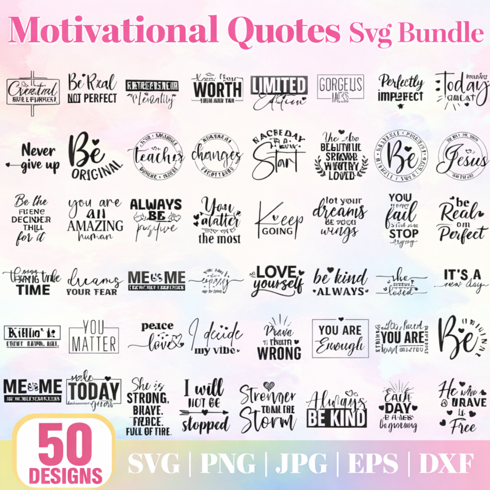 Motivational Quotes SVG Bundle