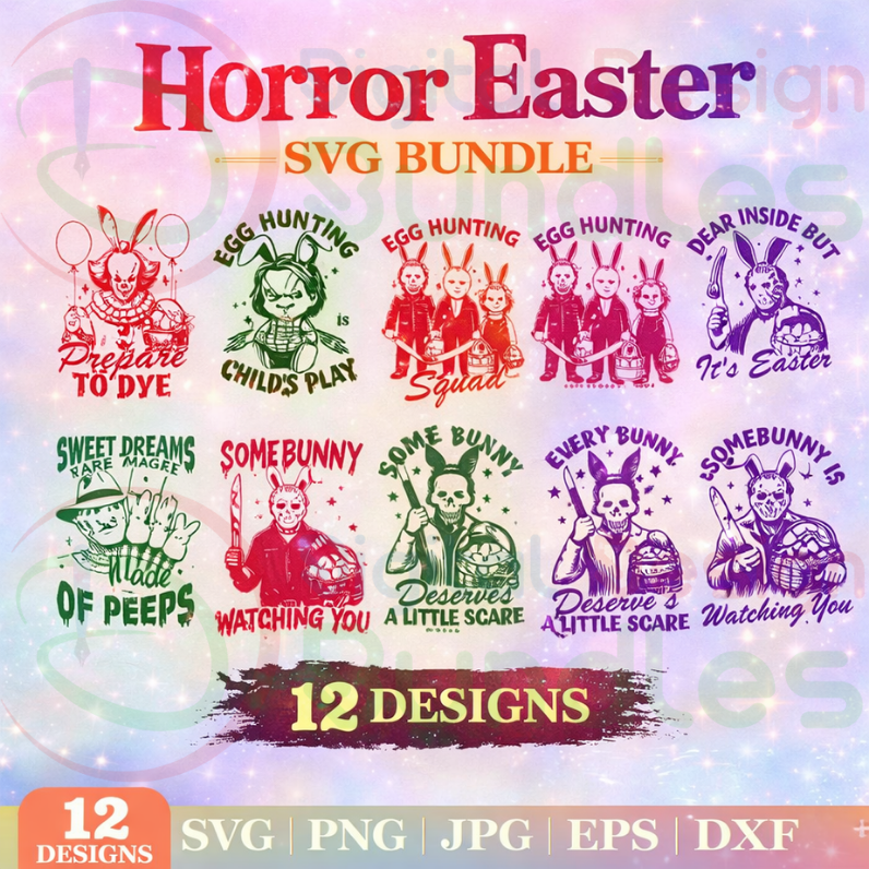 Horror Easter SVG Bundle