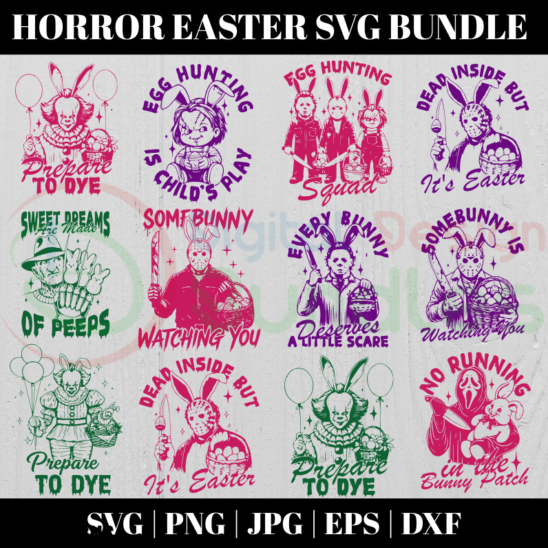 Horror Easter SVG Bundle