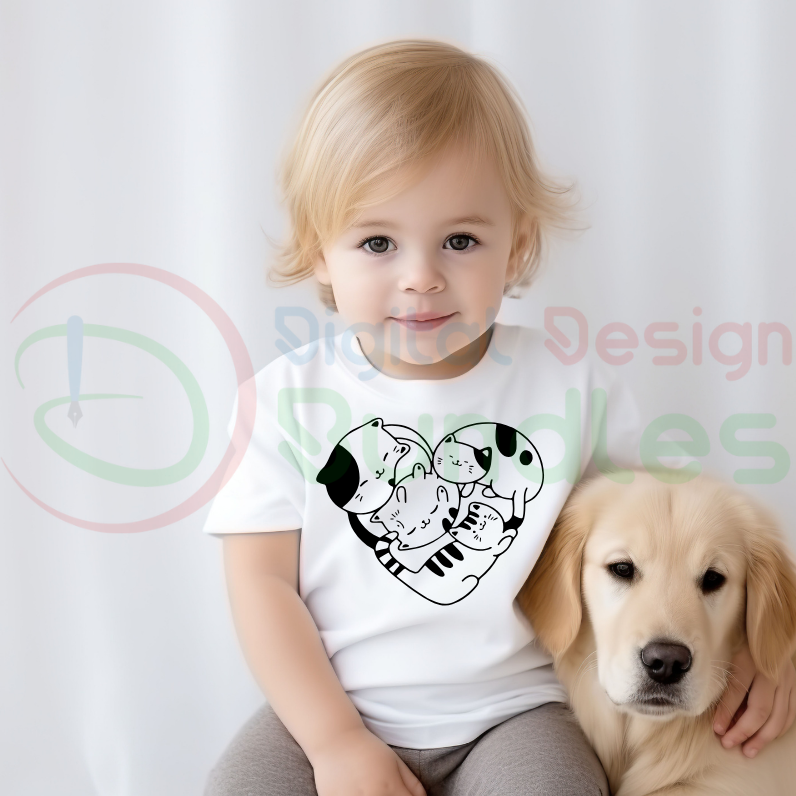 Kawaii Cat Cartoon SVG Bundle