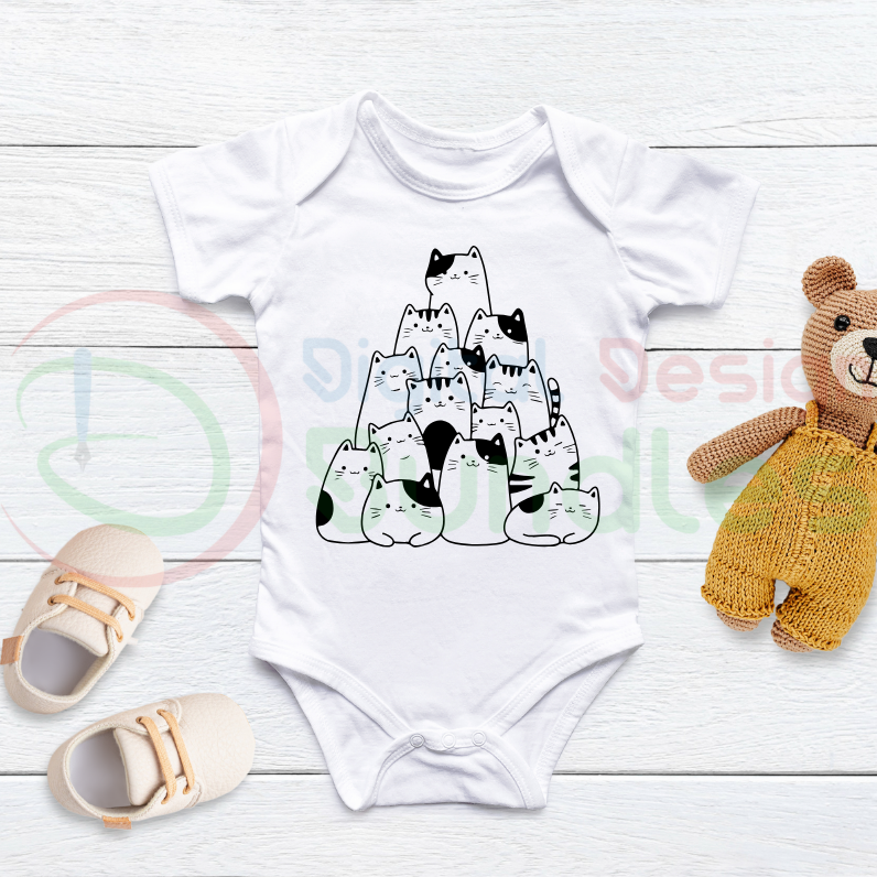 Kawaii Cat Cartoon SVG Bundle