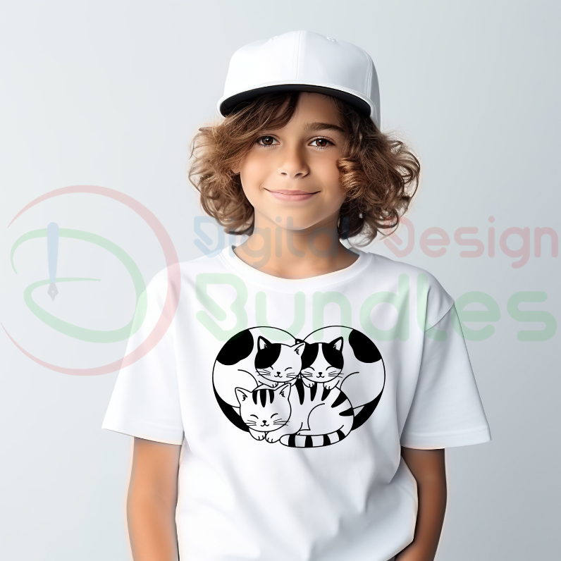 Kawaii Cat Cartoon SVG Bundle
