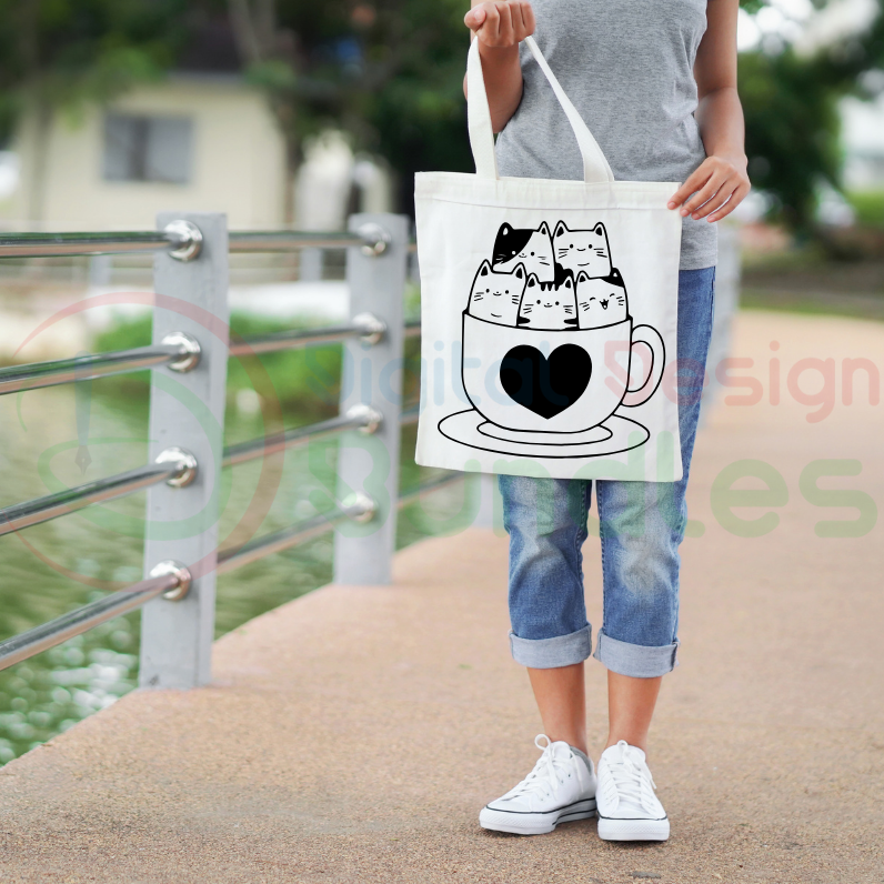 Kawaii Cat Cartoon SVG Bundle