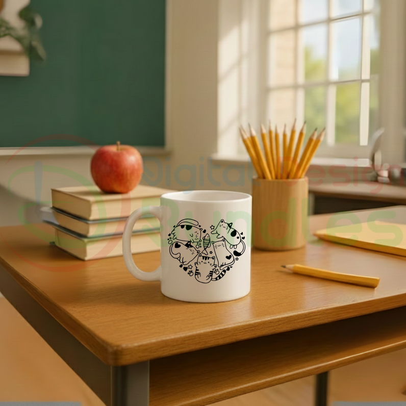 Kawaii Cat Cartoon SVG Bundle