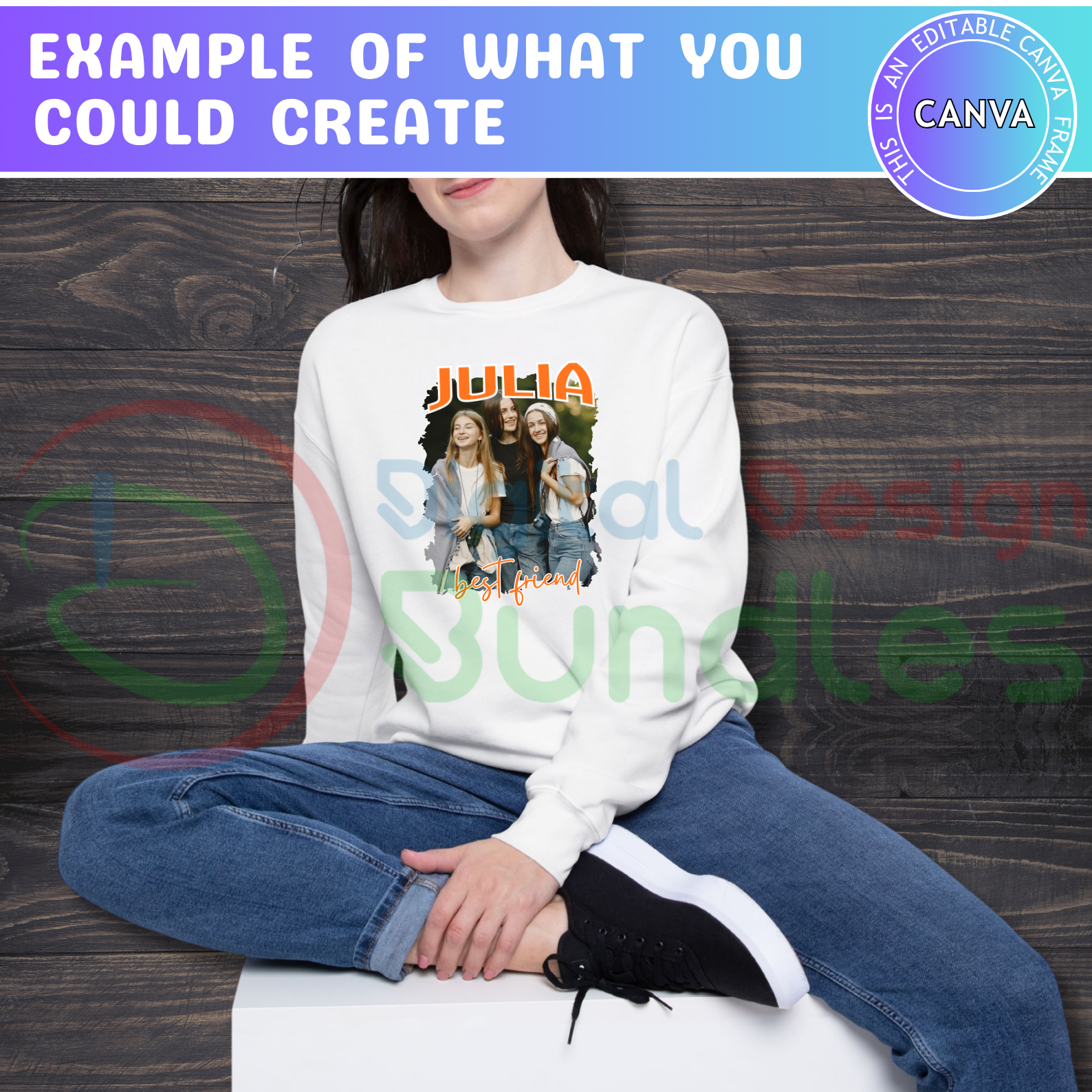 Custom Bootleg Editable Canva Frame Template