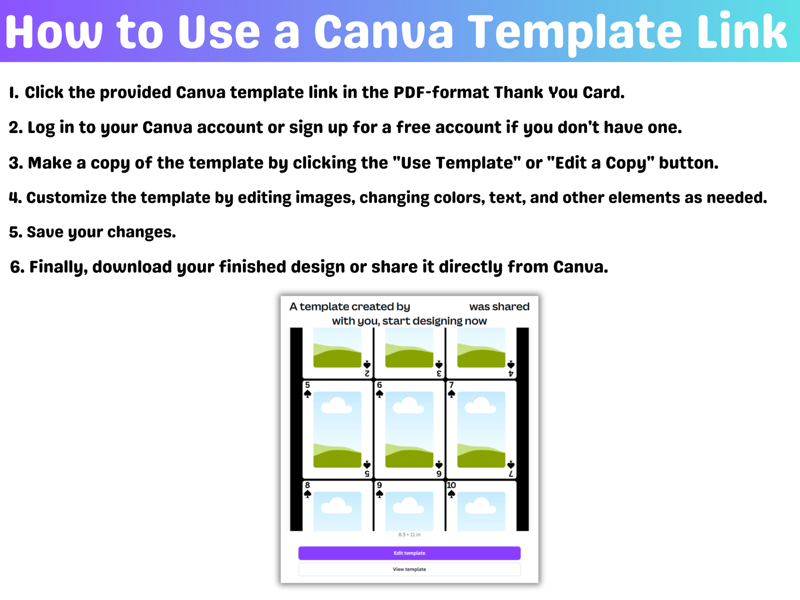 Playing Cards Canva Template