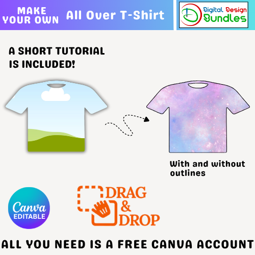 All Over T-Shirt Canva Template