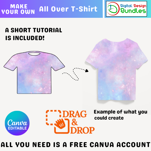 All Over T-Shirt Canva Template