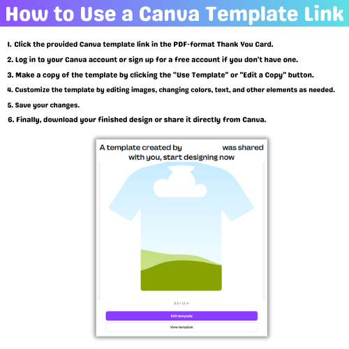 All Over T-Shirt Canva Template