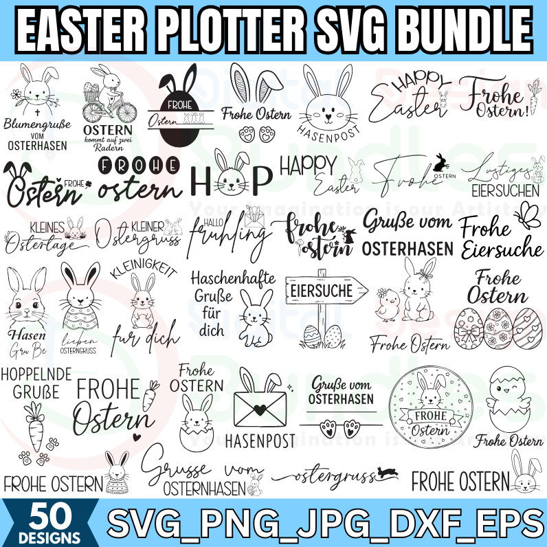 German Easter Plotter Svg Bundle