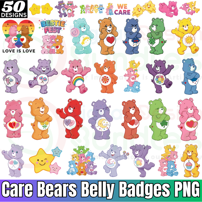 Cute Pastel Rainbow Bear SVG Bundle